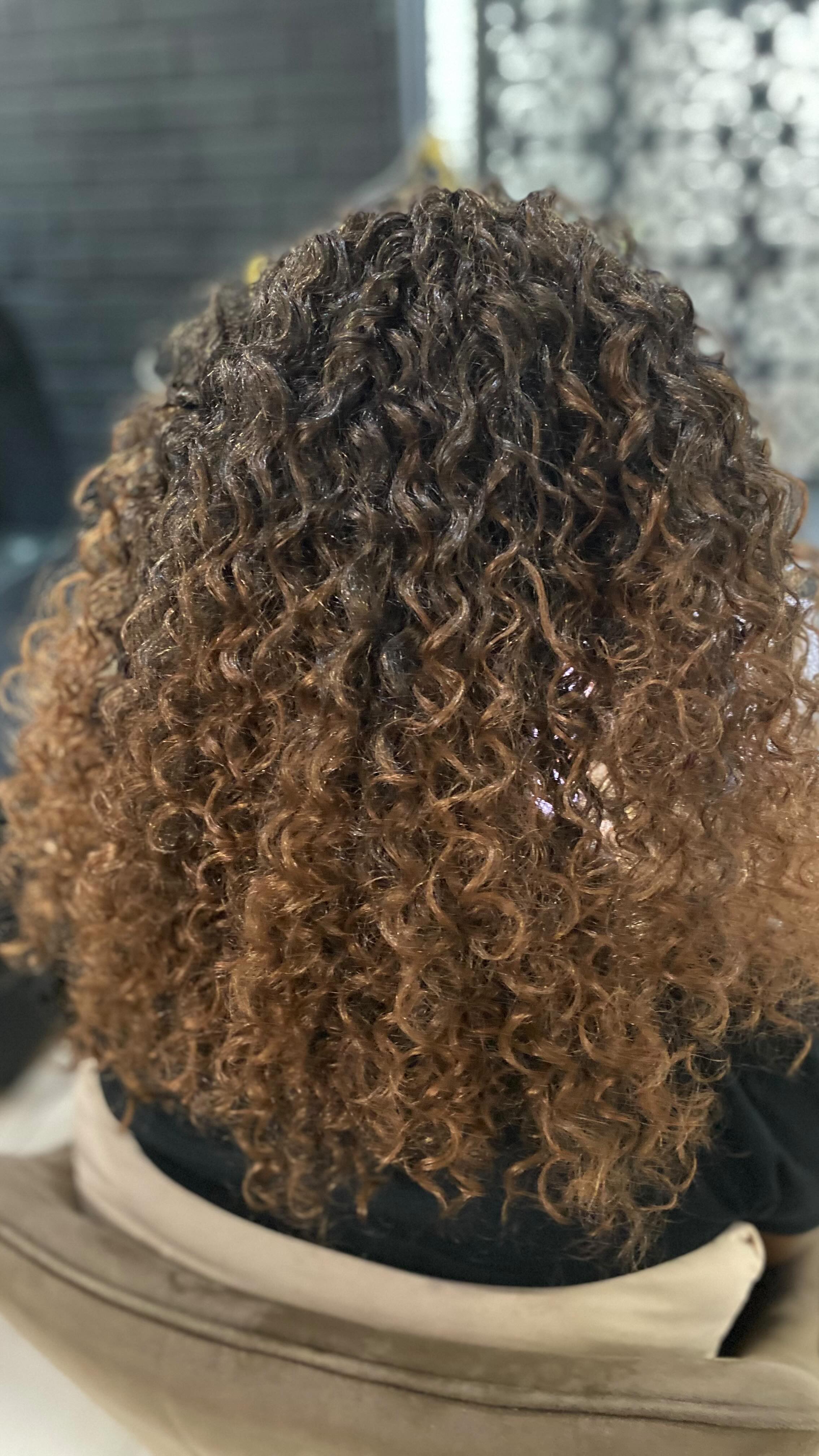 Curly ombre hair